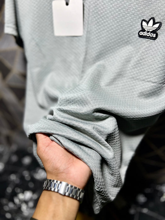 Adidas grey track suit mash fabric (imported)