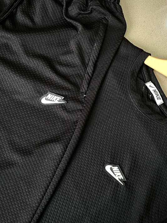 N-i-k-e black track suit mash fabric (imported)